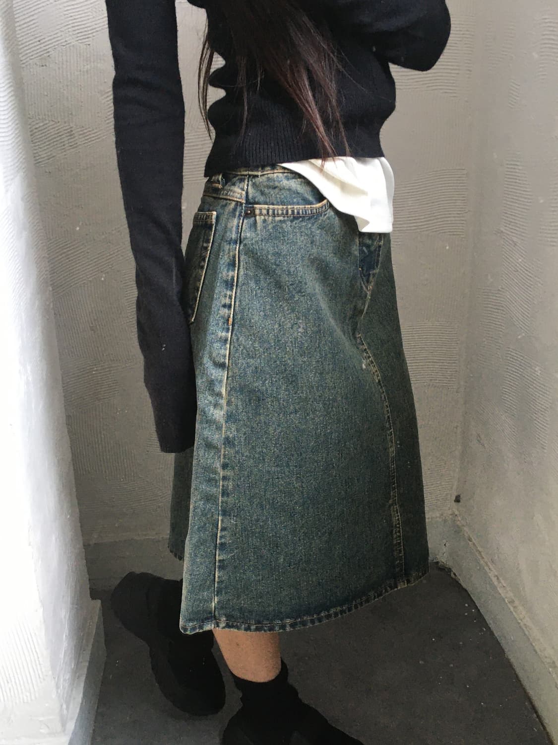 Dolce & Gabbana 돌체앤가바나 빈티지 데님 미디 스커트 상품이미지2