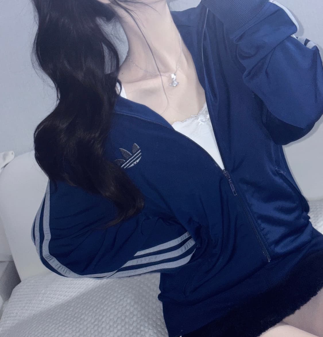 🐰아디다스 딥네이비 그레이 구파 여리핏 져지 트랙탑🤍 상품이미지2