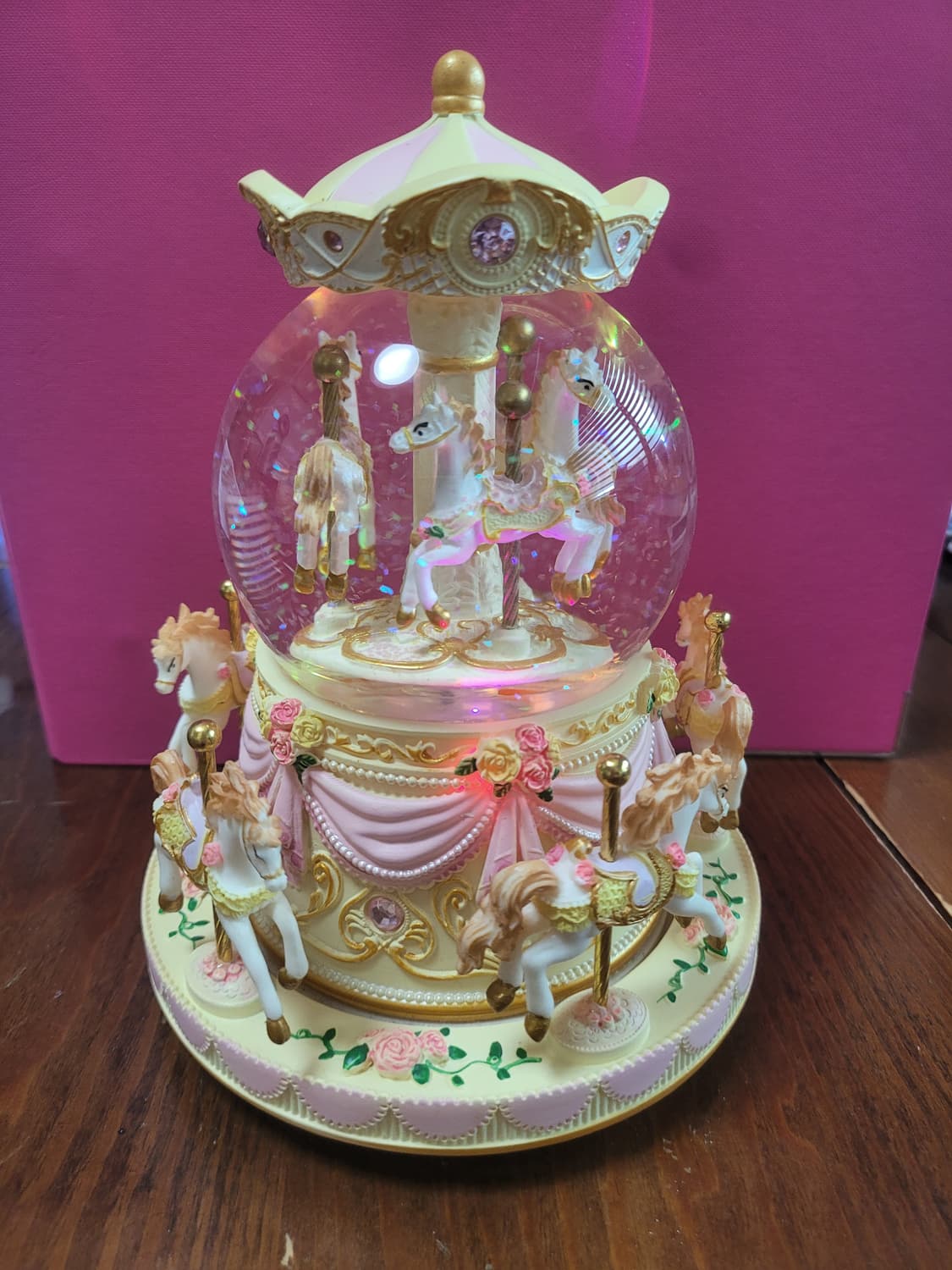 스노우볼 무드등 태엽 천공의성 라퓨타 하울의움직이는성 회전목마 자장가 오 상품이미지3