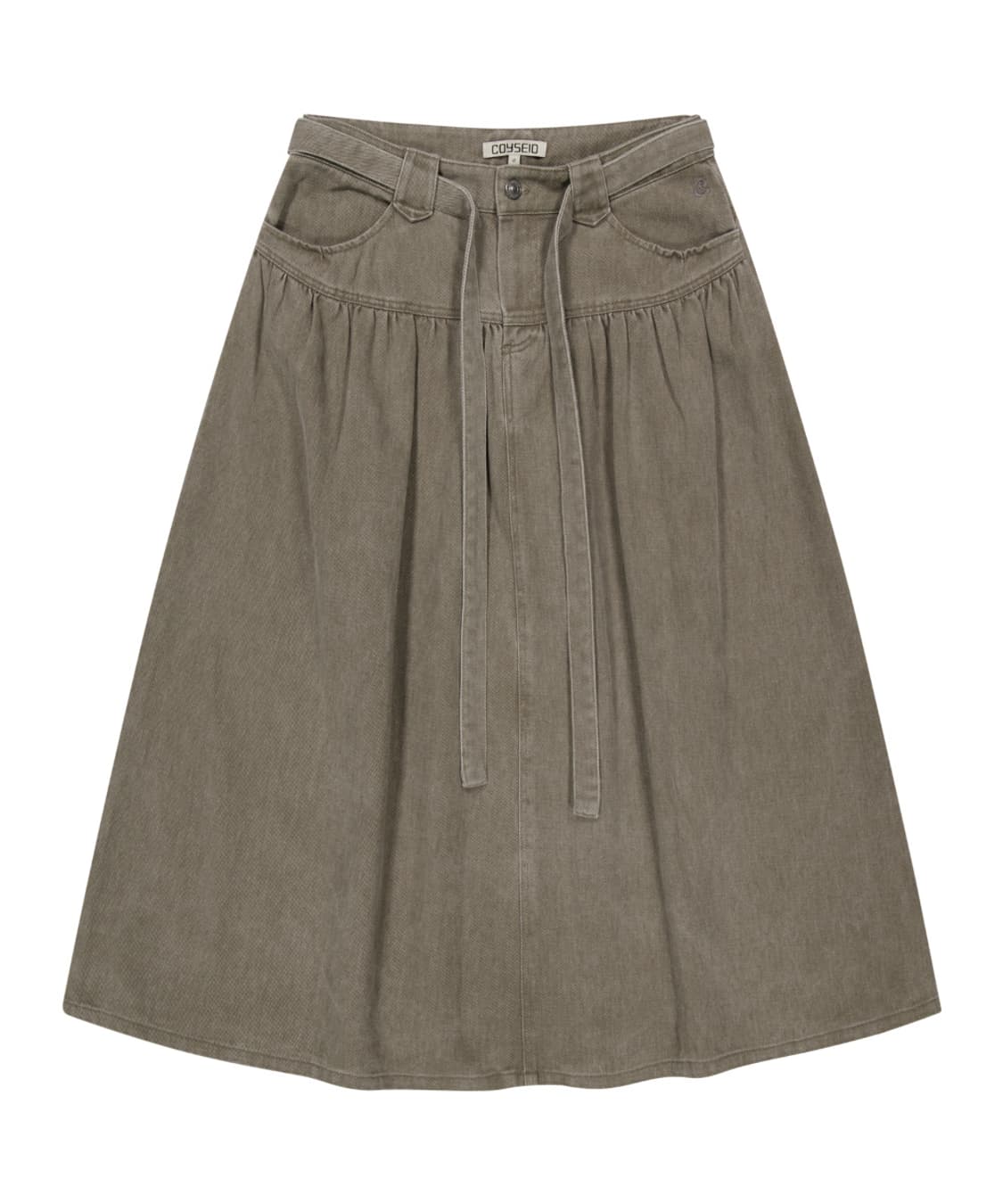 코이세이오 PUFFY COTTON SKIRT BROWN 상품이미지1