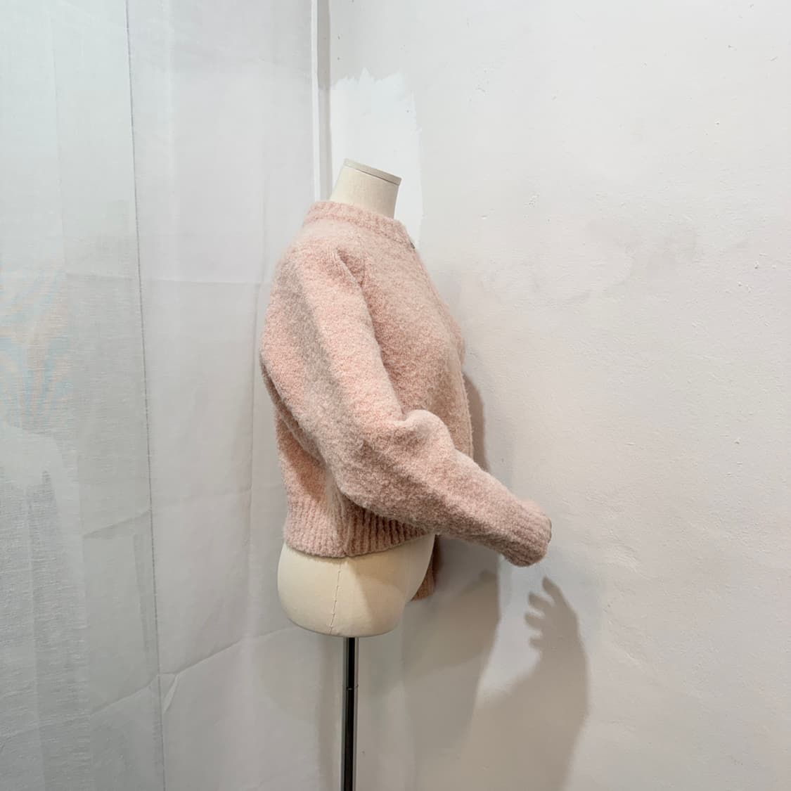 언유즈얼리 지퍼집업 핑크가디건 니트가디건 4187 상품이미지3