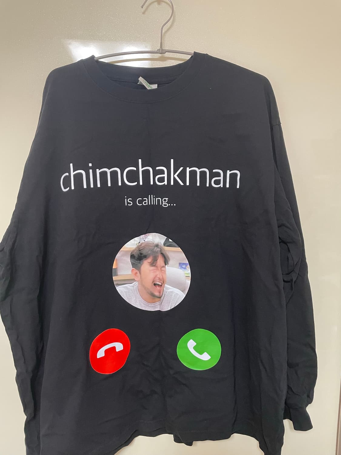 침착맨 얼렁뚱땅상점 카와이착맨 긴팔티 상품이미지1