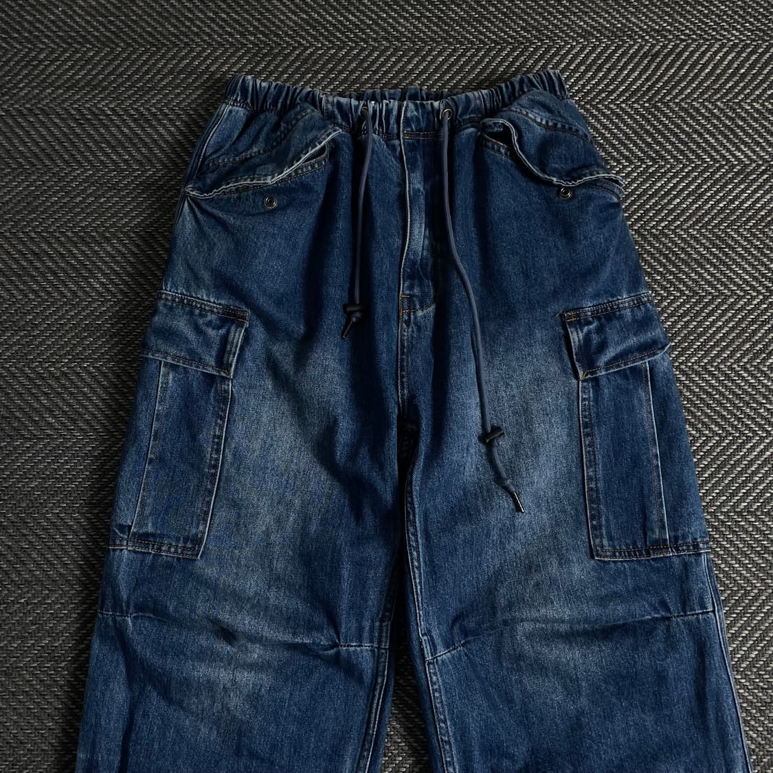 아웃스탠딩 멀티포켓 카고 데님 퍼티그 팬츠o 3673 상품이미지3