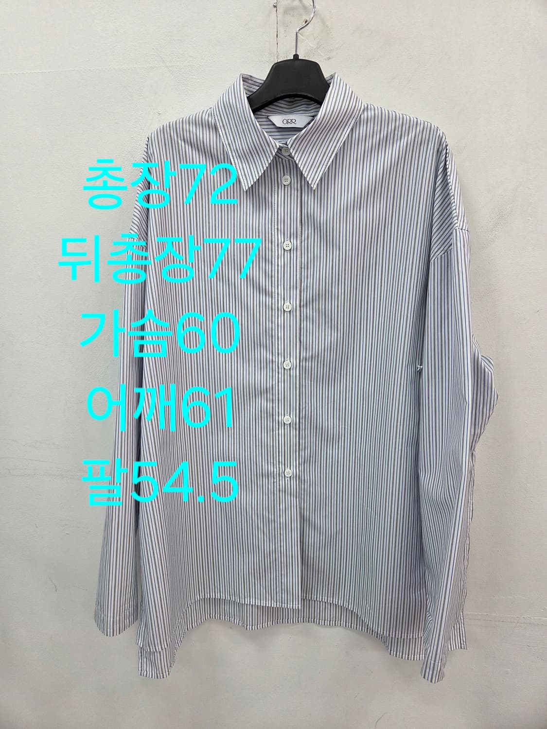 M 2024 오르 ORR 피디 랩 셔츠  블루 스트라이프 상품이미지3