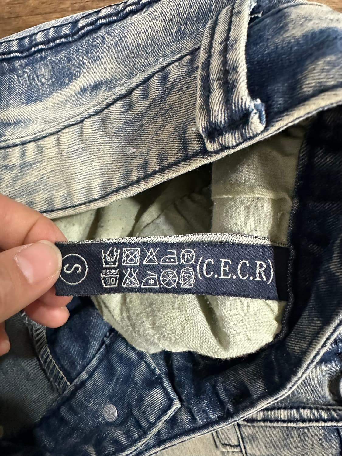 CECR VINTAGE 워싱 카고 청바지 28사이즈 빈티지 바이커진 상품이미지7