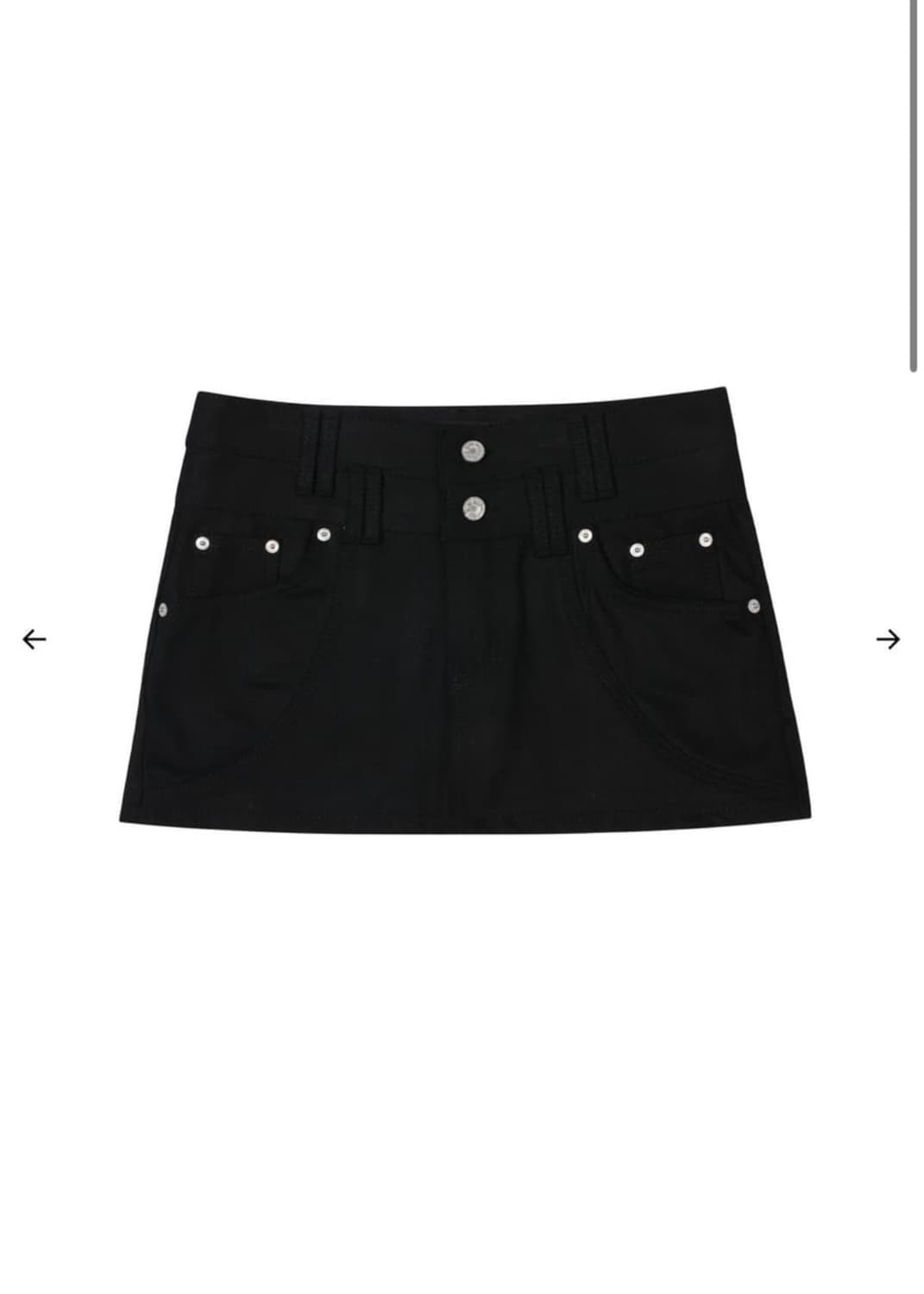 보헤미안서울 더블벨트 미니스커트 블랙 M 상품이미지5