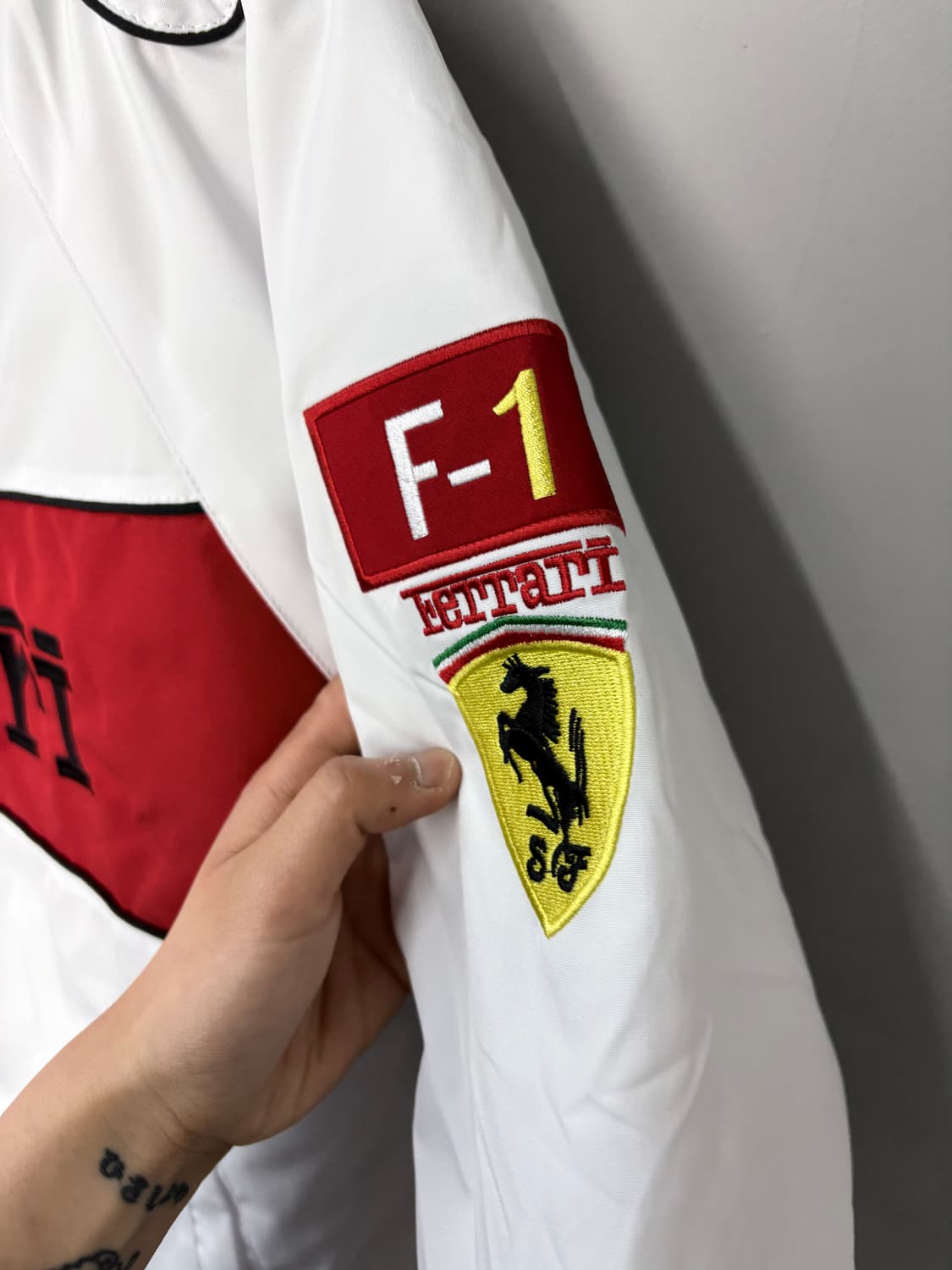 페라리 F1 빈티지 화이트레드 레이싱자켓 A3794 상품이미지6