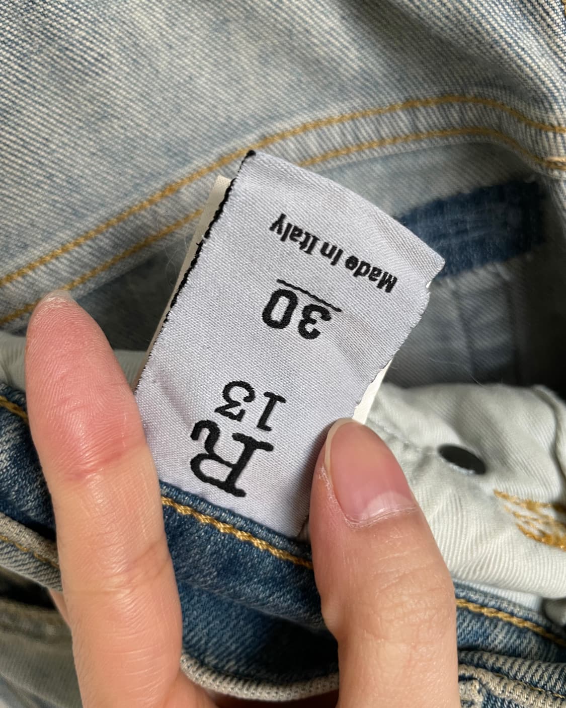 R13 알써틴 오일워시드 슬림 스트레이트 데님 상품이미지9