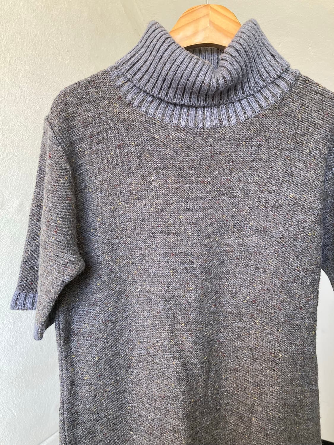 울 그레이•하늘 폴라 니트탑 상품이미지2