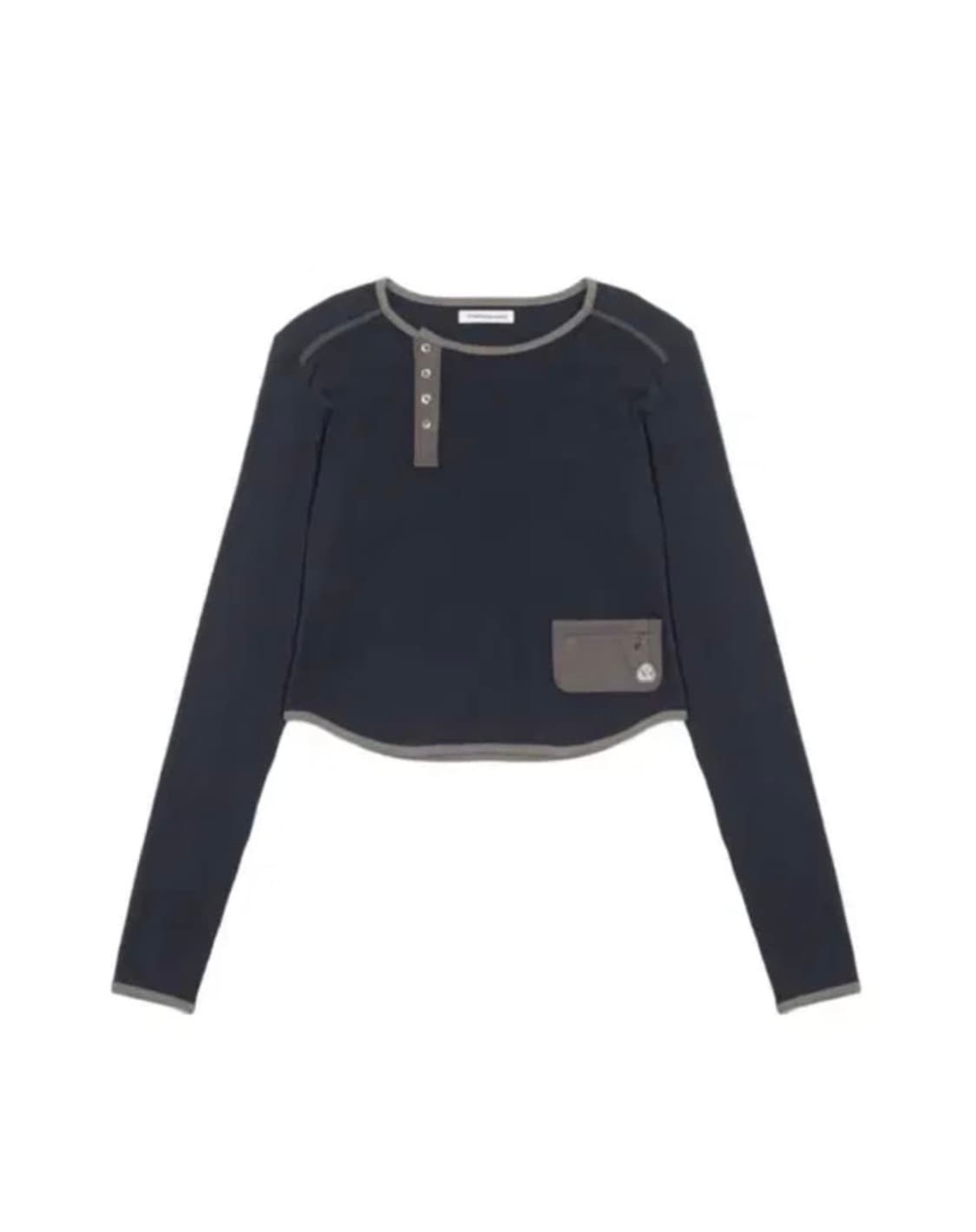 코이세이오 언발란스 롱슬리브 네이비 상품이미지1