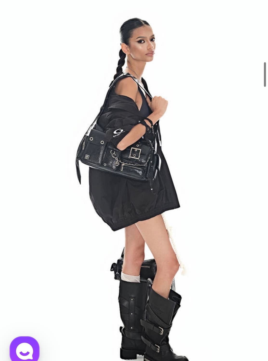 블랙퍼플 포트리스 백 블랙 (새제품) 상품이미지3