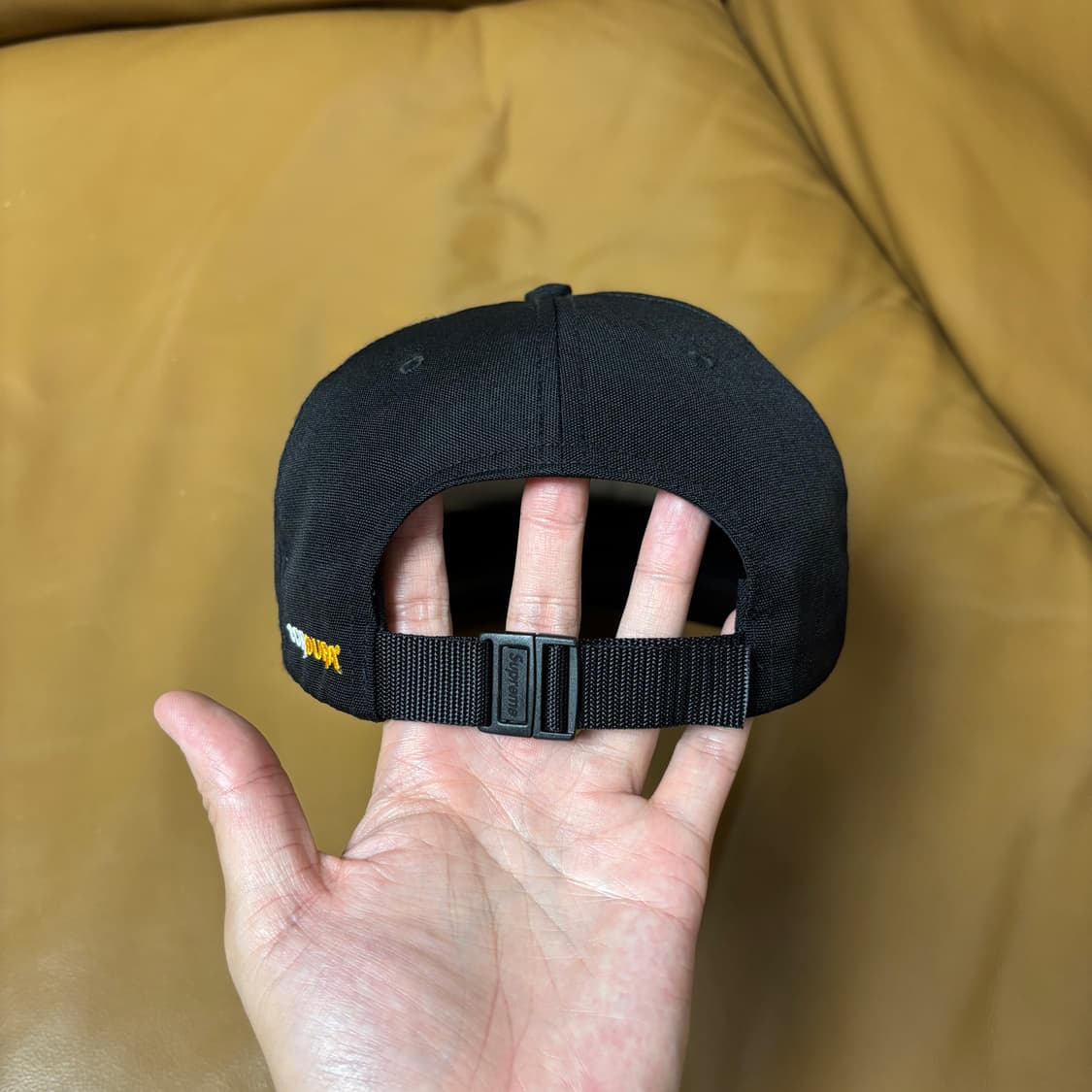 Supreme 슈프림 코듀라 블랙 스몰로고 6패널 볼캡 모자 Black 상품이미지9