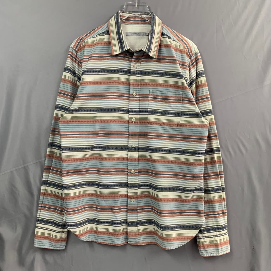 L 코오롱 시리즈 에스닉 스트라이프 포켓 셔츠 상품이미지1