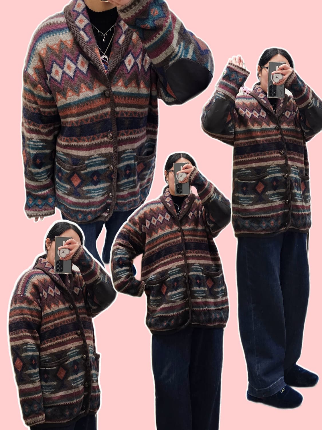 Mr.york 에스닉 나바호 울 가디건(리폼) 상품이미지2