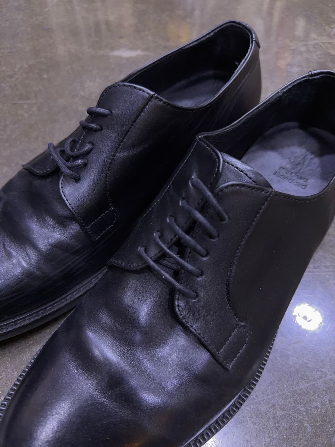 무신사스탠다드 플레인 더비 슈즈 구두 블랙 270 상품이미지4