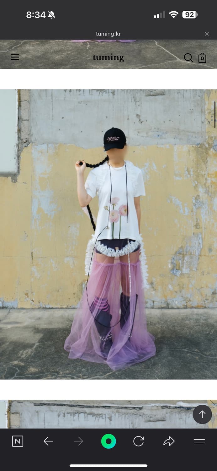 투밍 tuming RUFFLED BOUQUET T-SHIRT 상품이미지2
