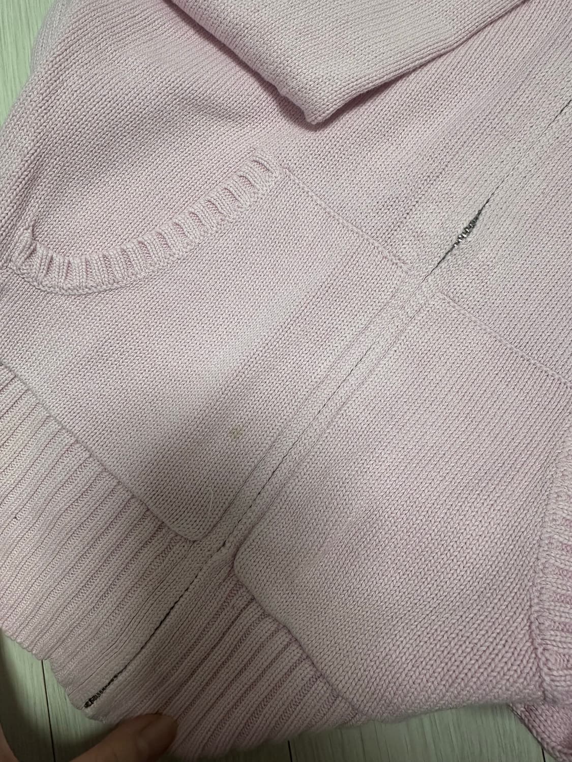 폴로 빅포니 핑크 후드니트집업 상품이미지3