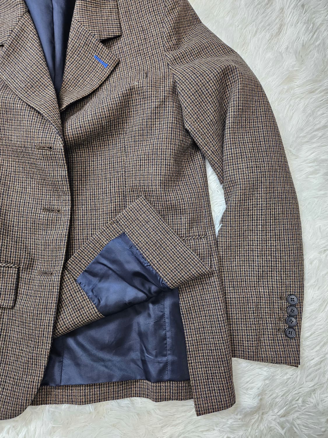 kuho plus 구호플러스 싱글 브라운 체크 자켓 82 상품이미지5