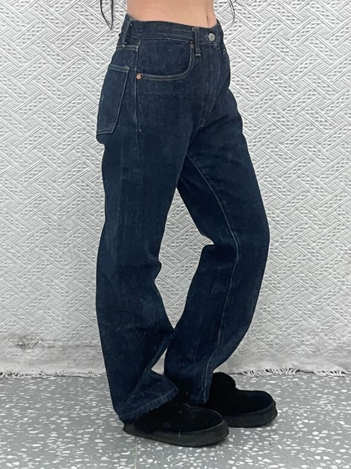 45RPM 빈티지 모던 캐주얼 진청 데님팬츠 31인치 C10805 상품이미지2