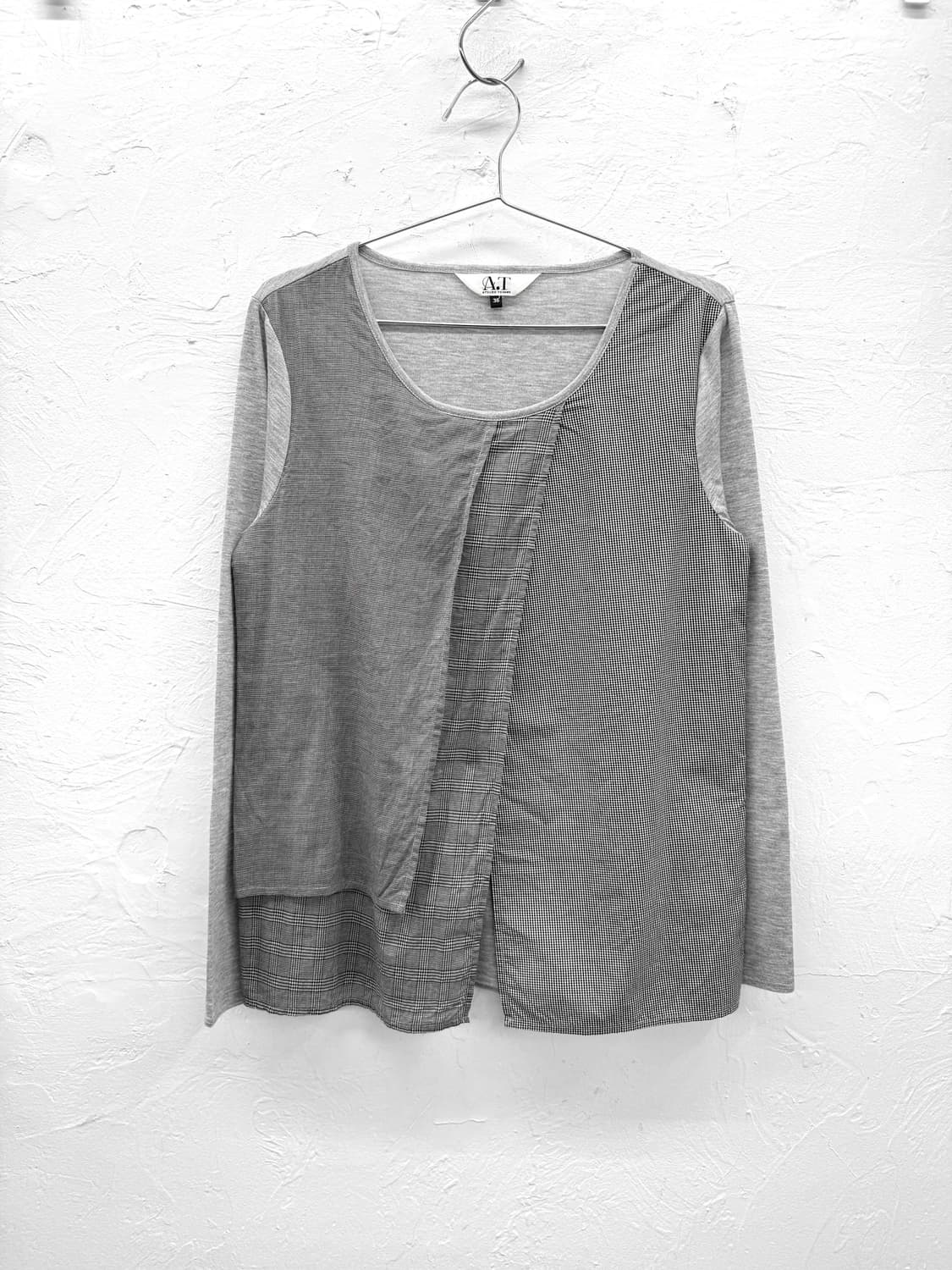 atsuro tayama 체크 레이어드 롱슬리브 상품이미지1