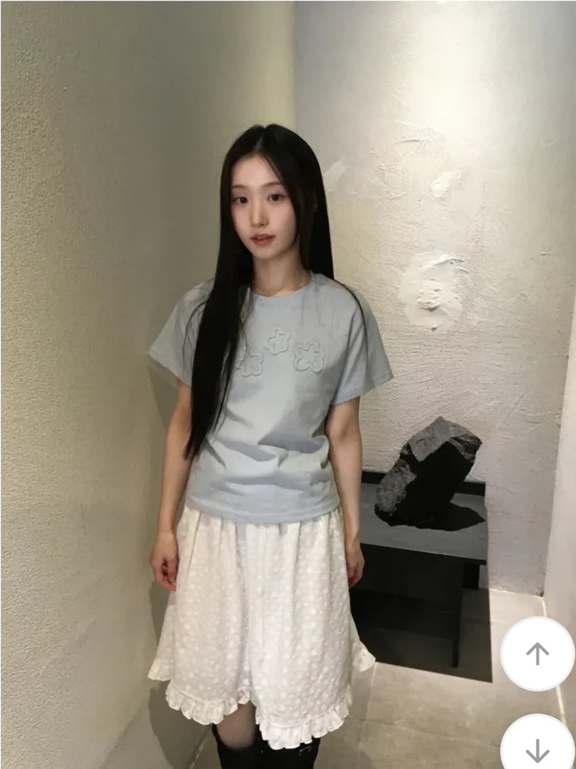 [새상품] 플라워 패치 반팔티셔츠 상품이미지5
