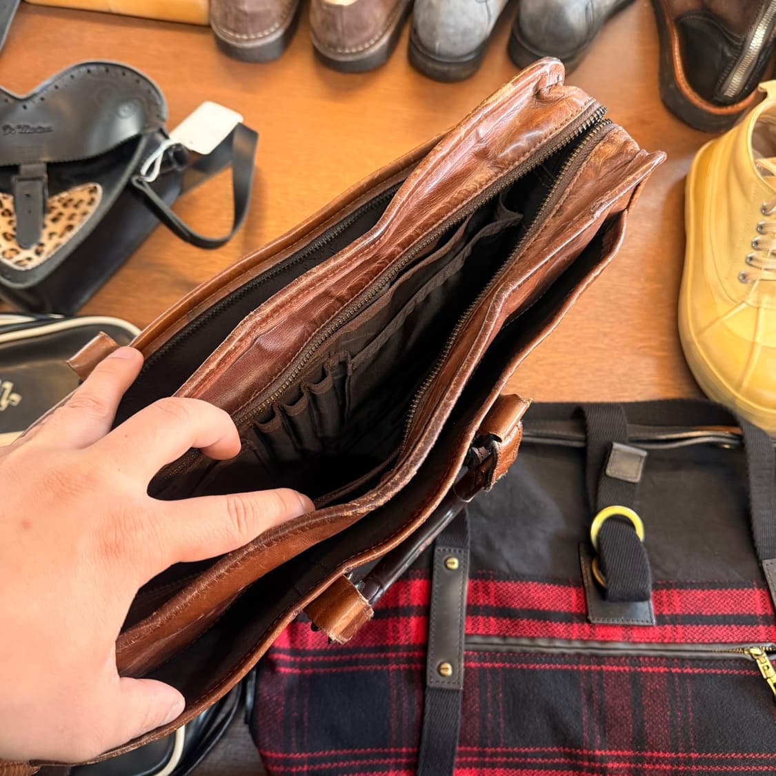 요시다 포터 러기드 레더 브리프케이스 크로스백 상품이미지7