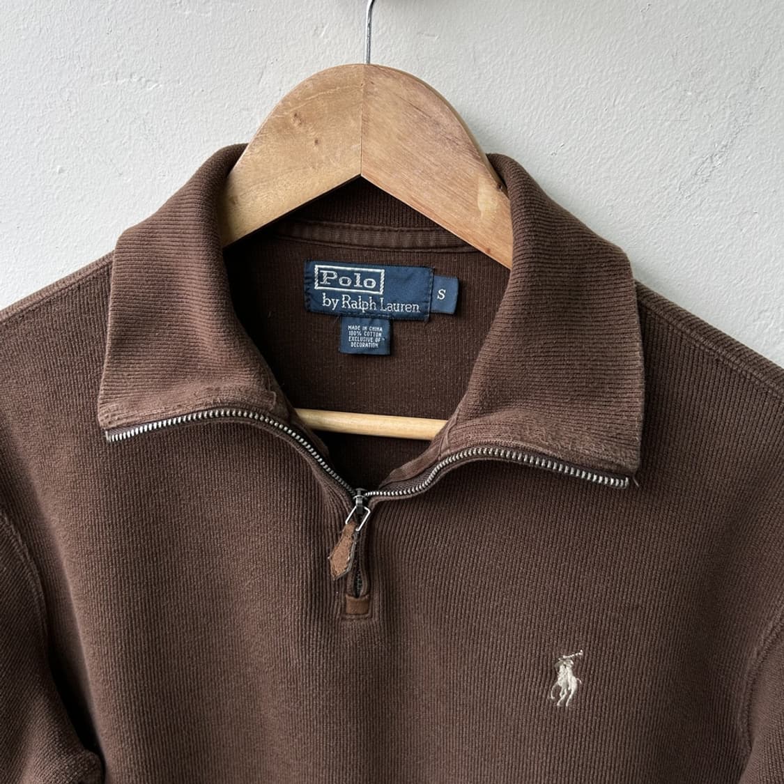 15232 - 폴로 랄프로렌 브라운 반집업 니트 상품이미지3