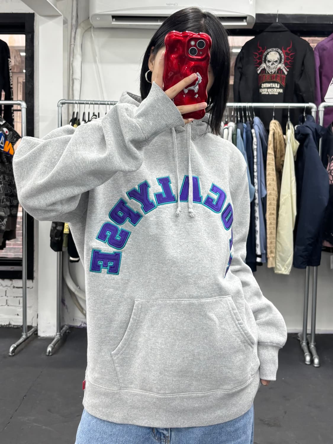 슈프림 아포칼립스 그레이 후드티 상품이미지2