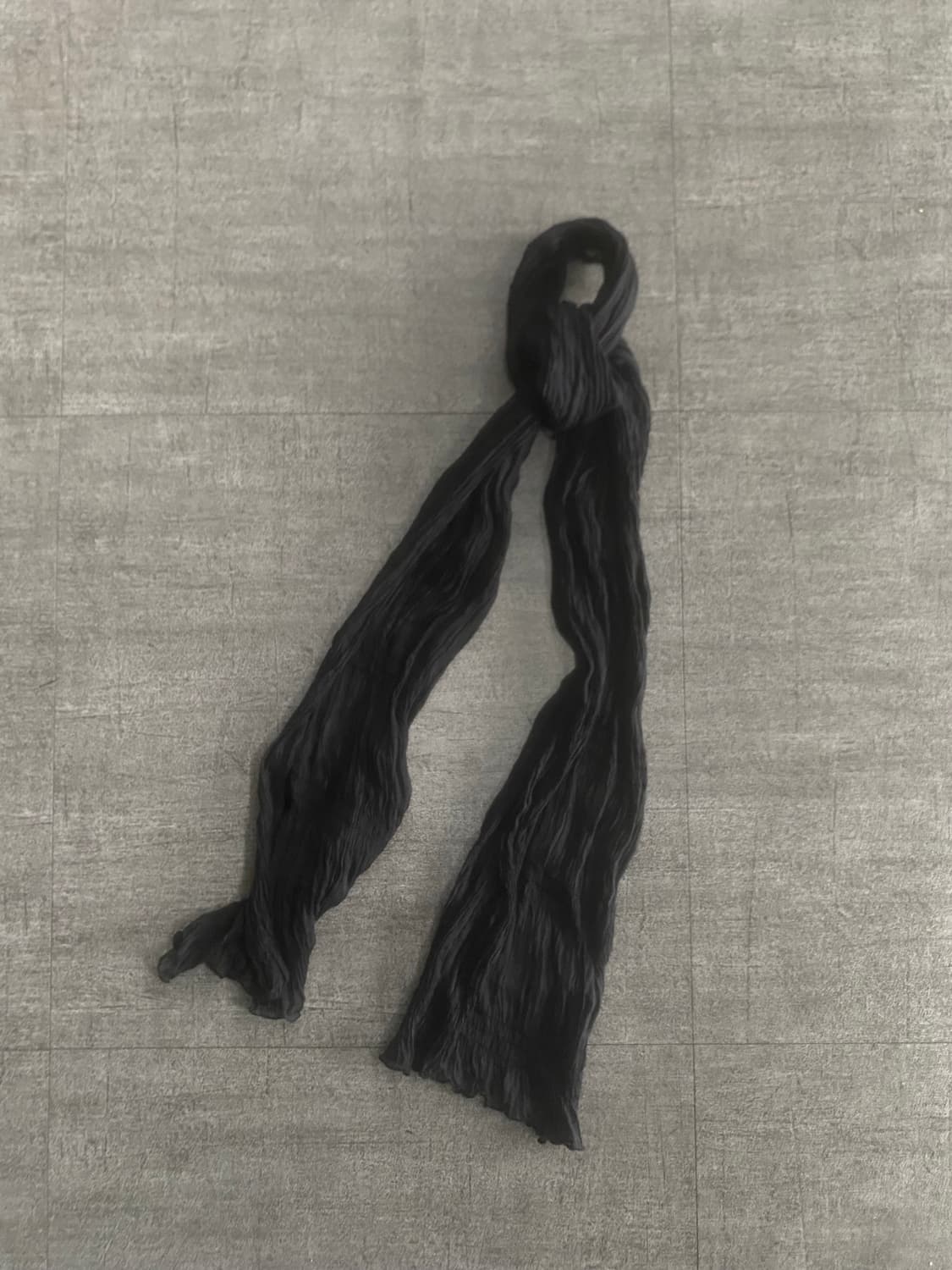 일본빈티지 하구미모리걸 달천깔페어리 썸머롱스카프 블랙 상품이미지1