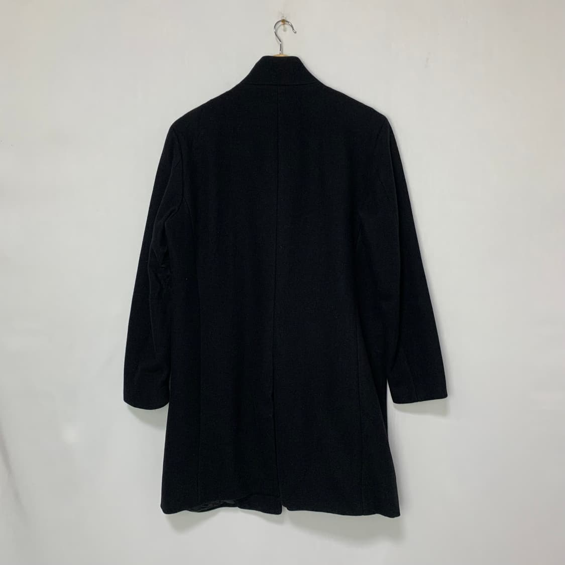 띠어리 블랙 노카라 울 코트 빈티지 M 사이즈 상품이미지4