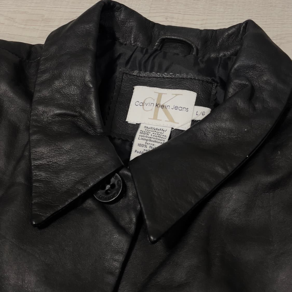 캘빈클라인 레더 블랙 가죽 카코트(머듈,꼼데가르송 옴므) 상품이미지2