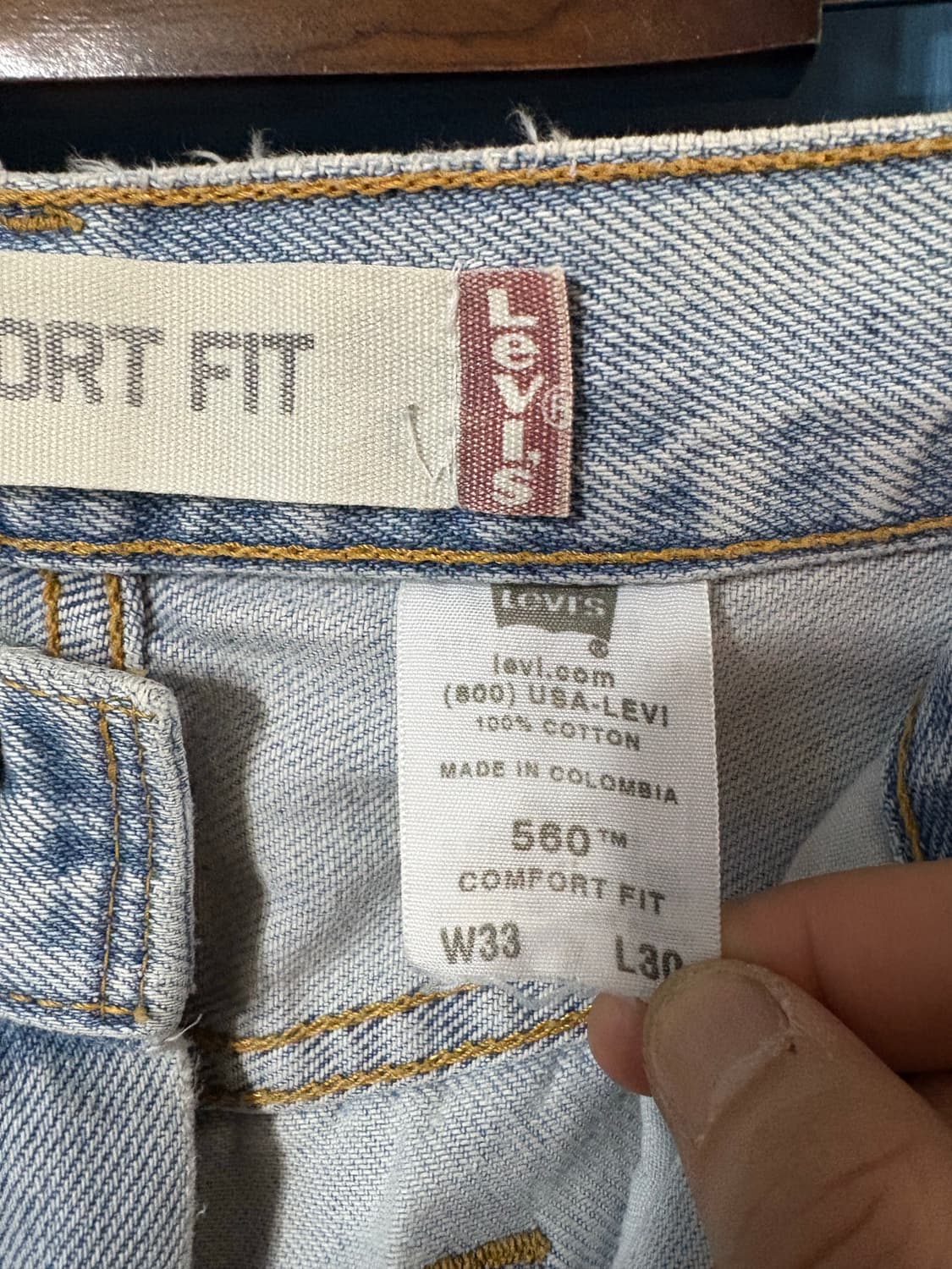 00‘s vtg Levis 560 denim pant. 상품이미지3