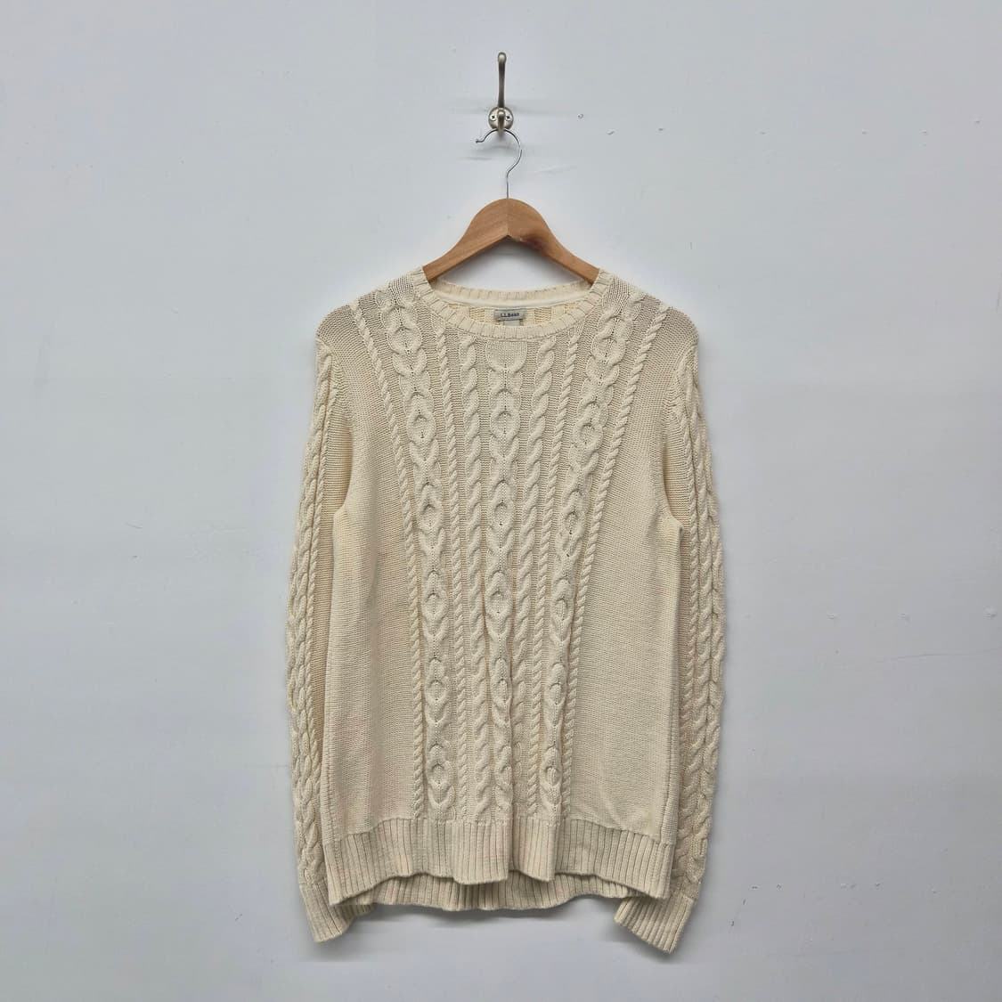 엘엘빈 아이보리 케이블 니트 스웨터 남녀공용 L 상품이미지1