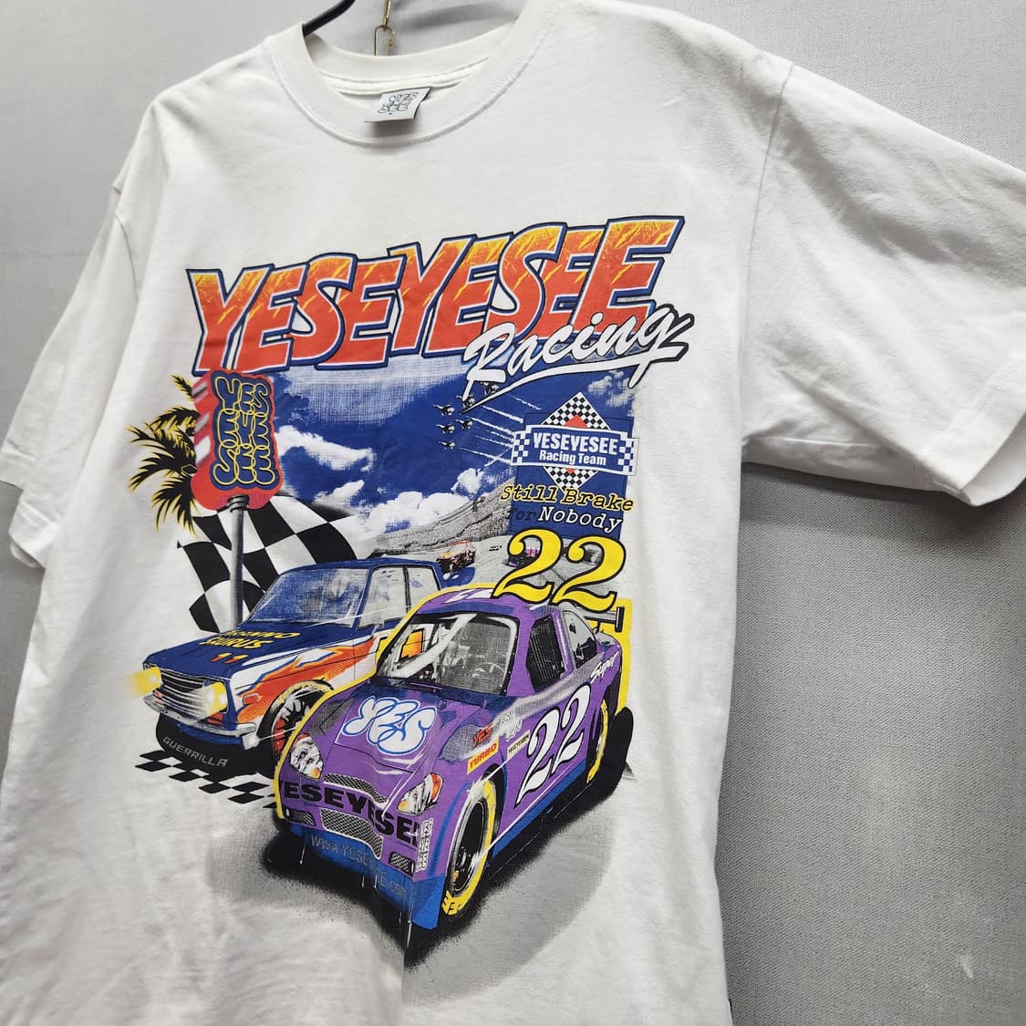 예스아이씨 빈티지 레이싱 프린팅 반팔티 M(L) 남여공용 상품이미지3