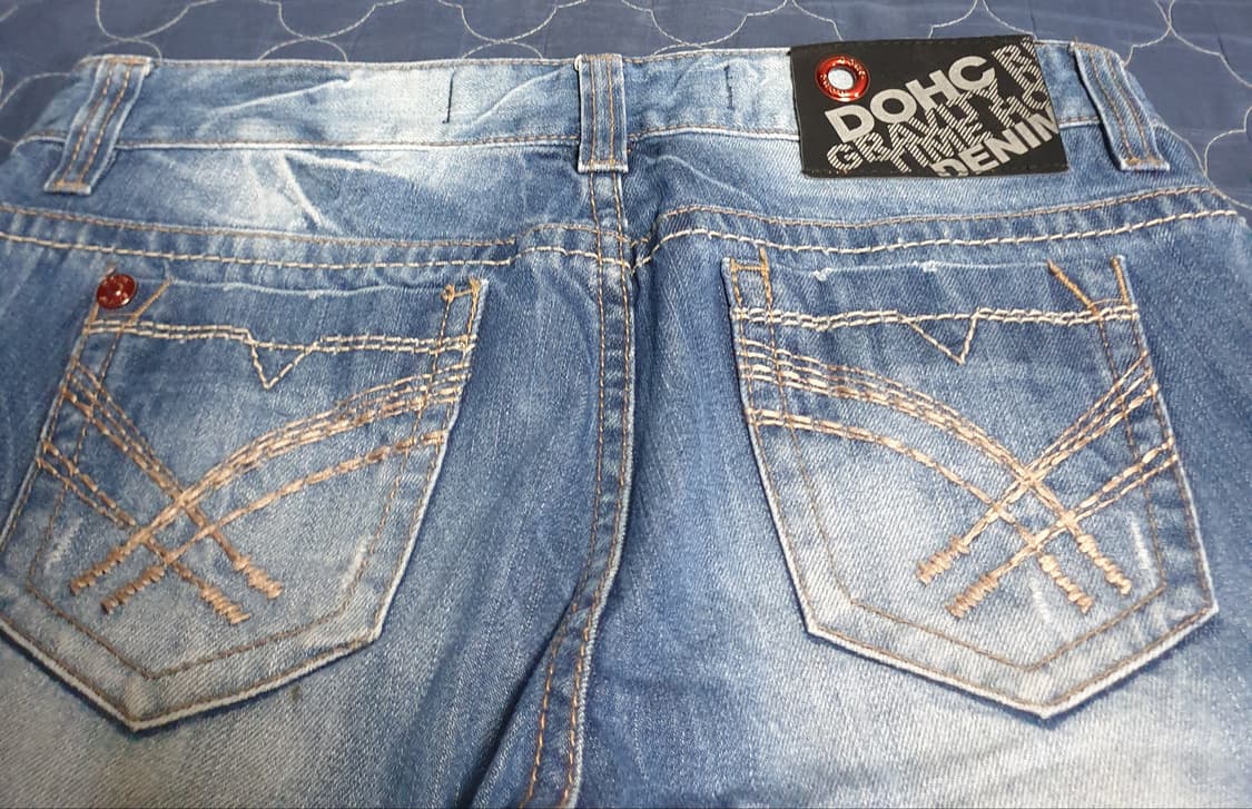 (빈티지) DOHC 에이징 데미지 워싱 버뮤다 데님팬츠 (28) 상품이미지4