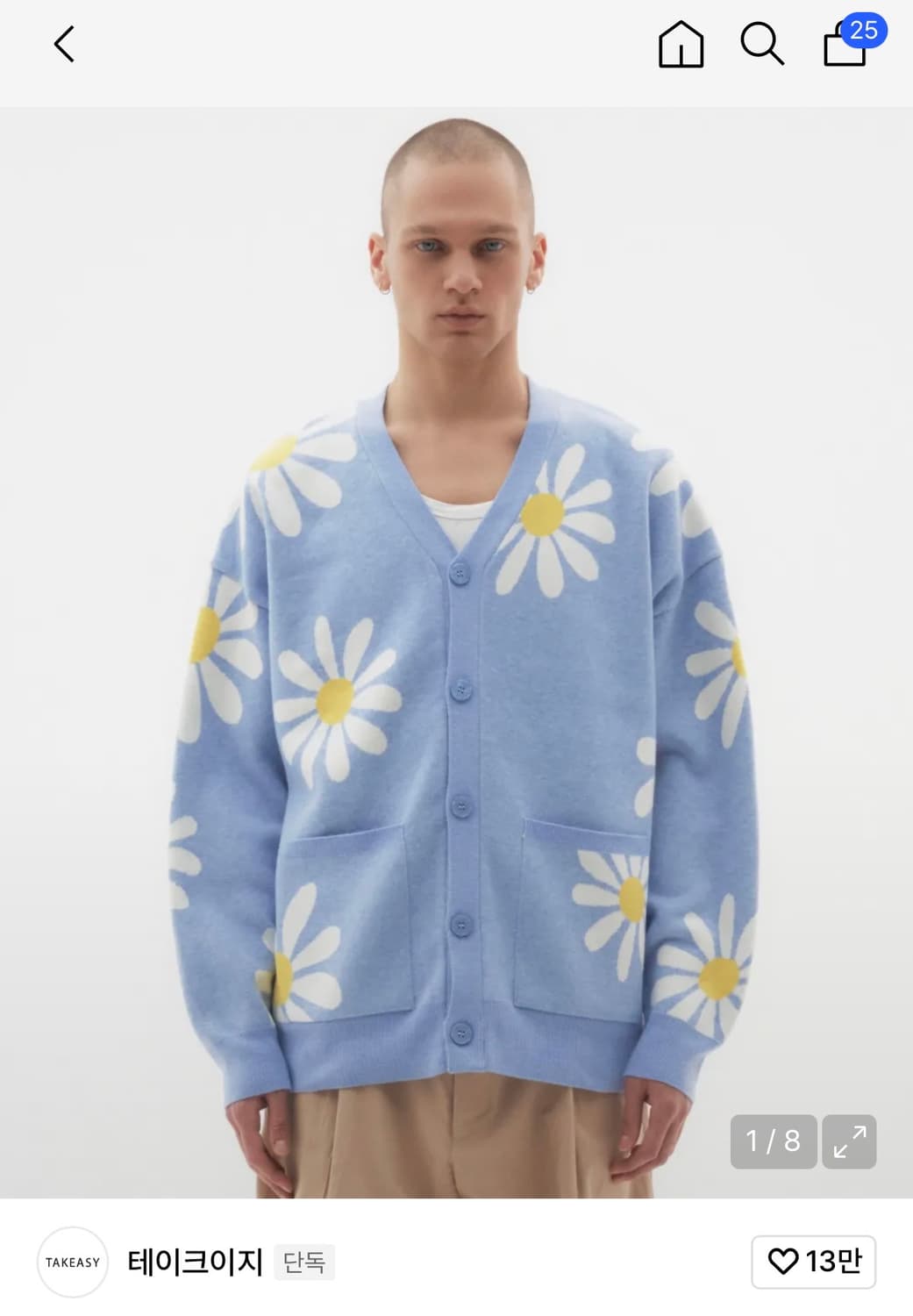 테이크이지 플라워 가디건 봄 가디건  상품이미지3