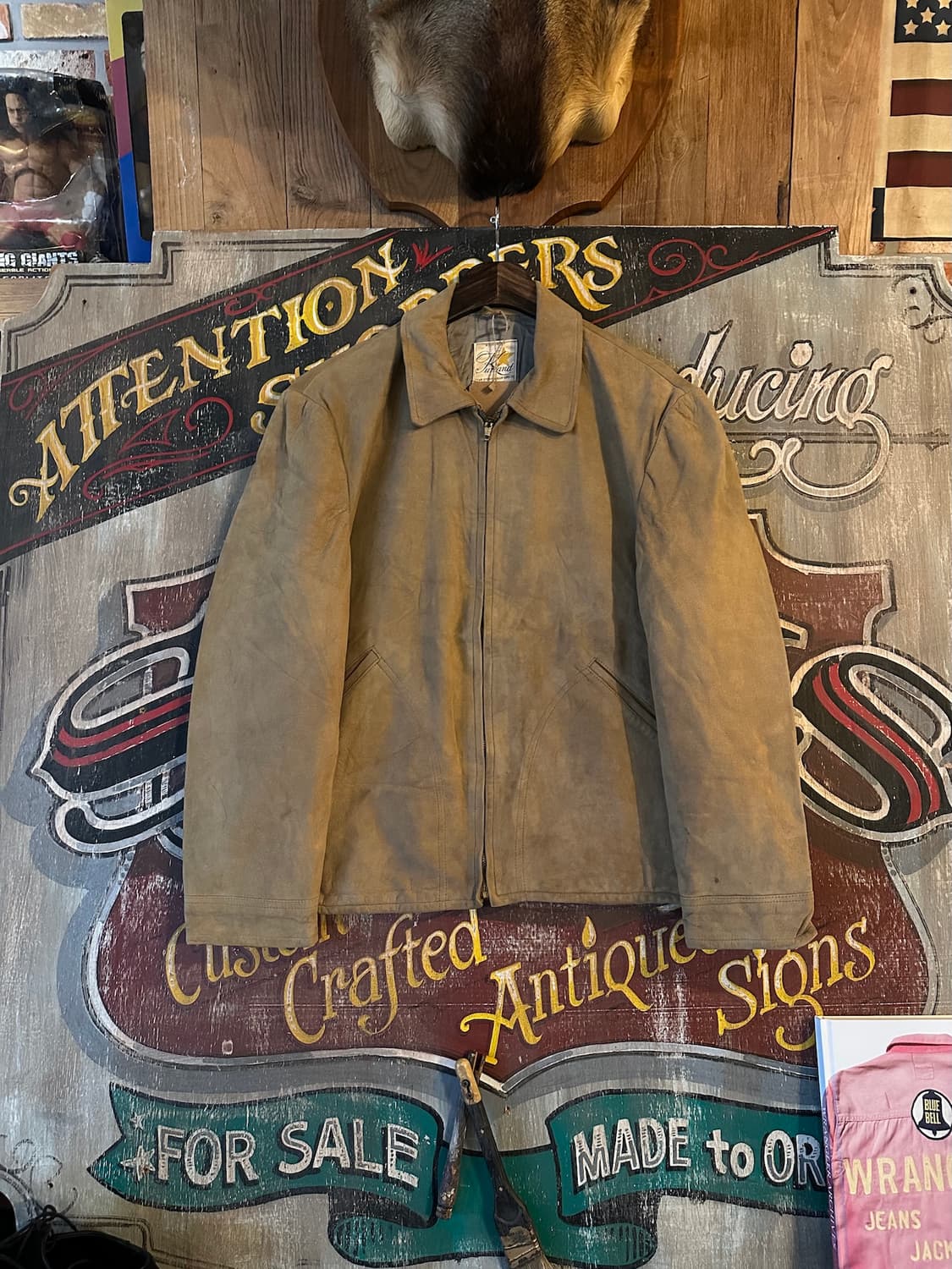 50s USA Dear Skin Suede Leather Jacket 상품이미지1