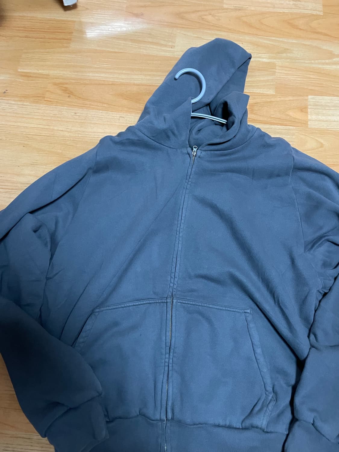 [L]이지 갭 후드집업 다크그레이 중고 상품이미지6