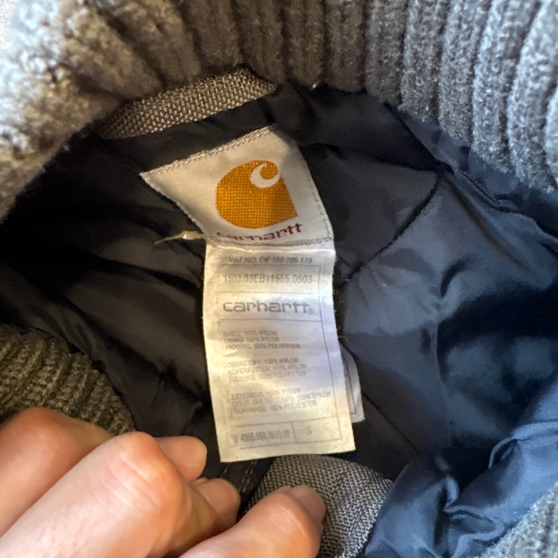 칼하트 정품 그레이 코듀라 워크 자켓 상품이미지6