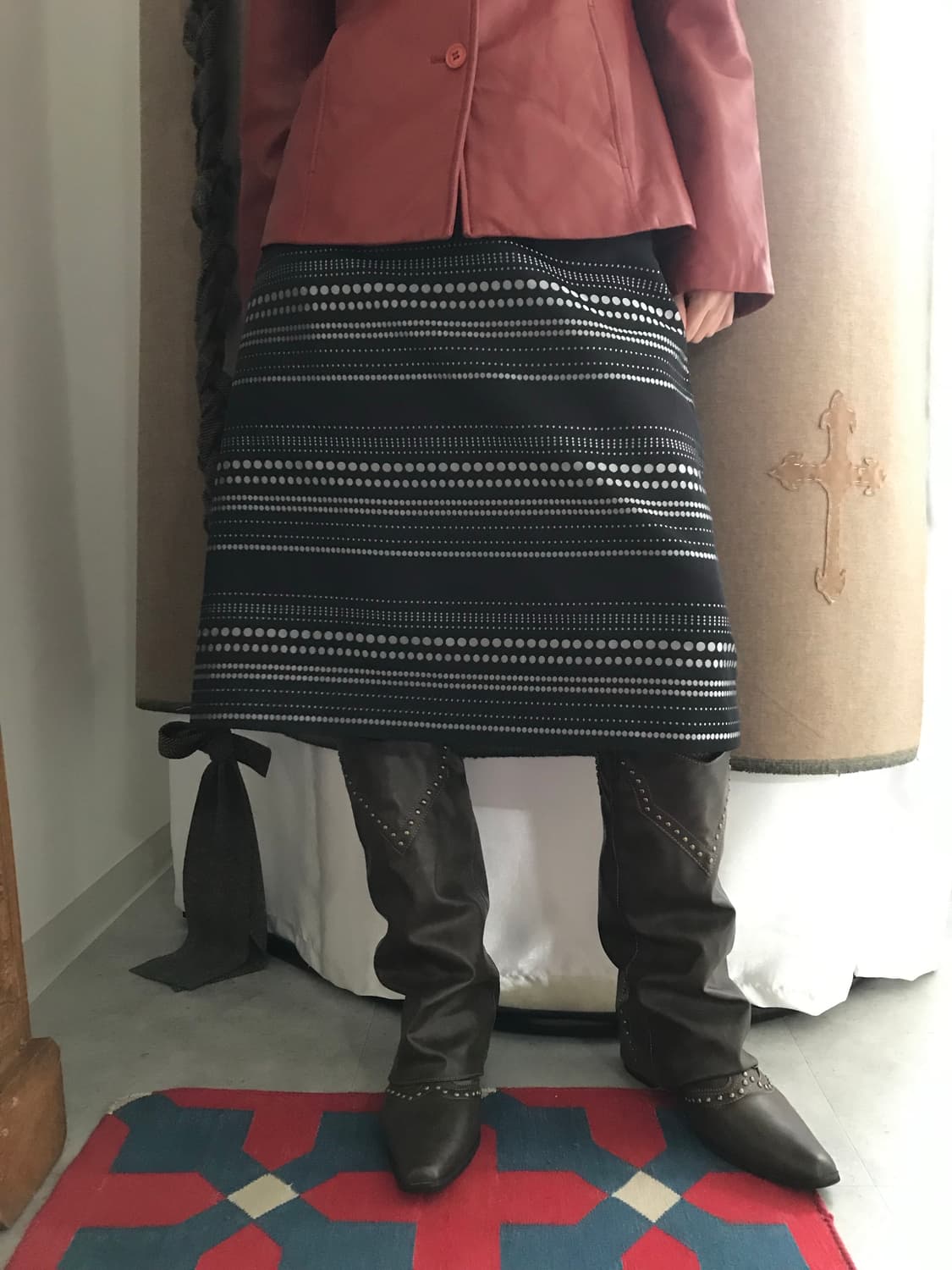 Courreges pattern skirt (27inch) 상품이미지5
