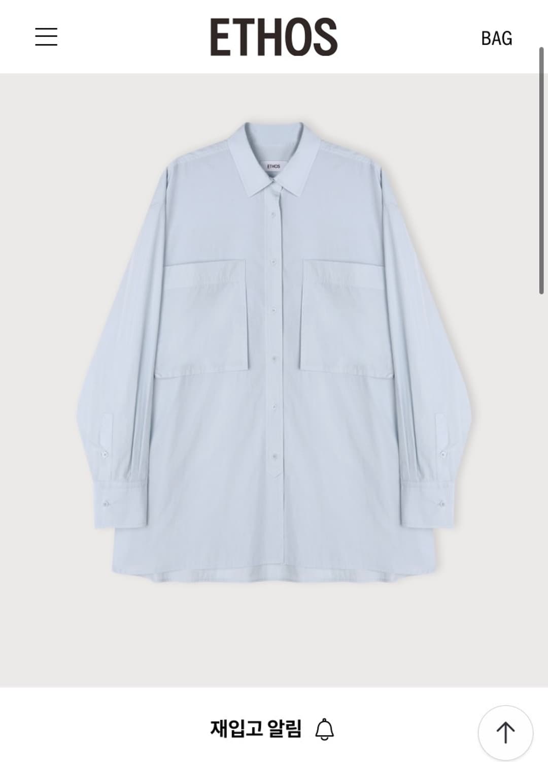 Ethos 에토스 BIG POCKET OVERFIT SHIRT 상품이미지1