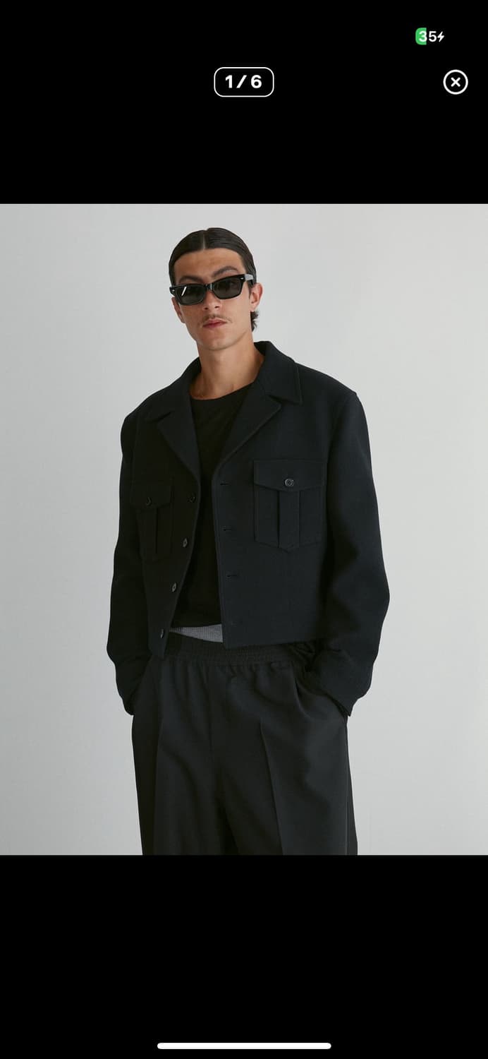 렉토 Recto 24FW 카일 밀리터리 울 블렌드 자켓 블랙 m 상품이미지5