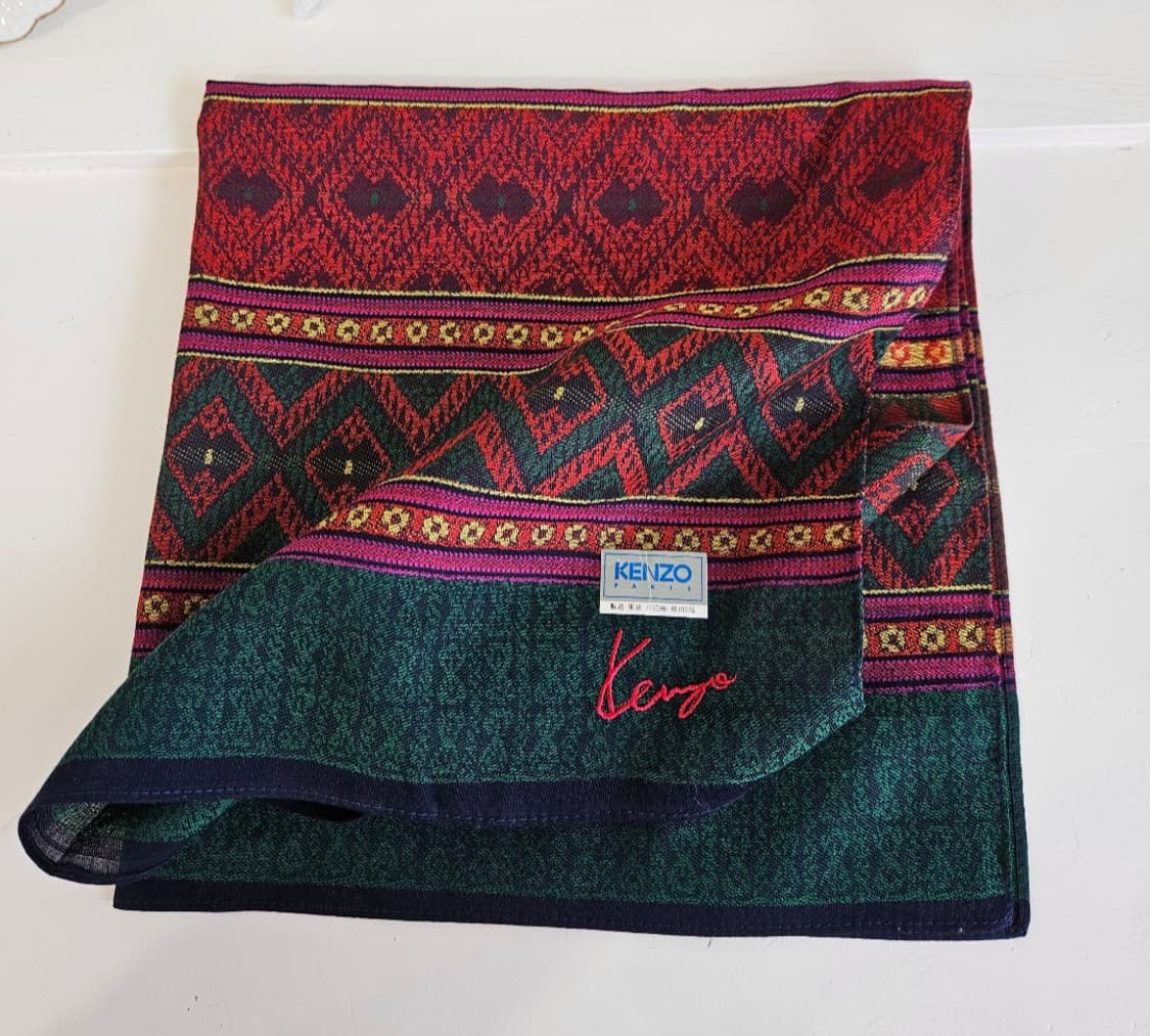 KENZO PARIS 겐조 에스닉 패턴 손수건 스카프 상품이미지4