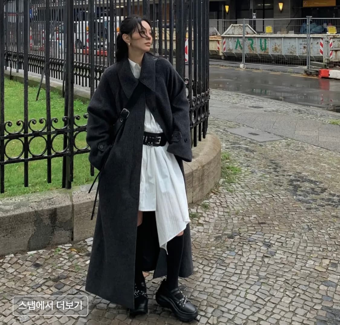 트리밍버드 Traum Balmacaan Long Coat 그레이 상품이미지1