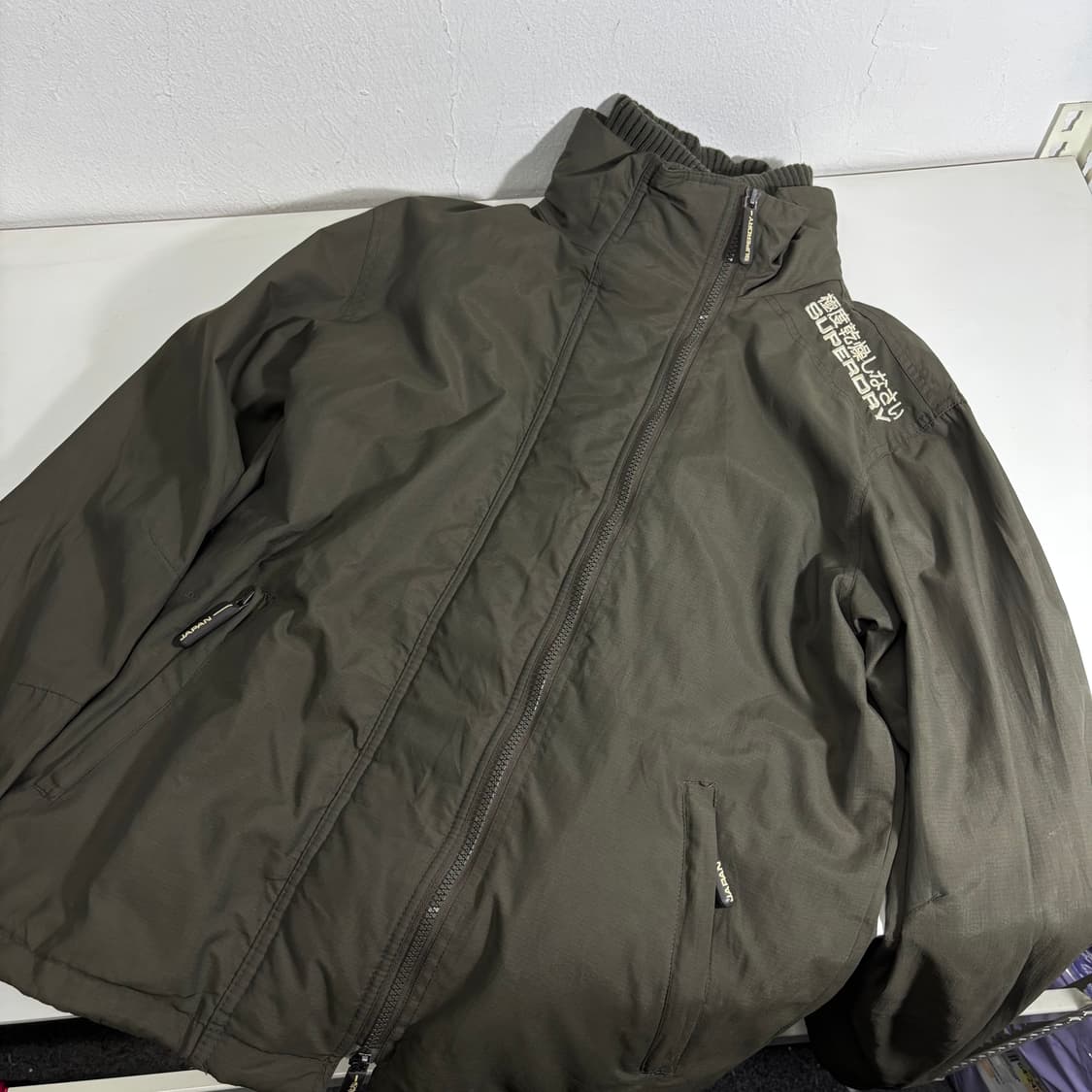 S 90-95 슈퍼드라이 카키브라운 멀티자크 나일론 바막자켓 상품이미지1