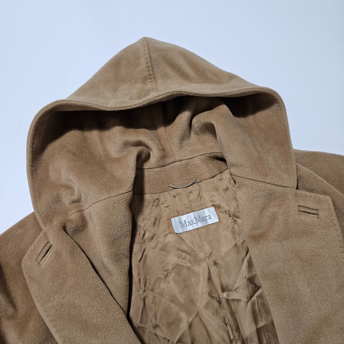 막스마라 원버튼 카멜 후드 코트[40] 상품이미지2