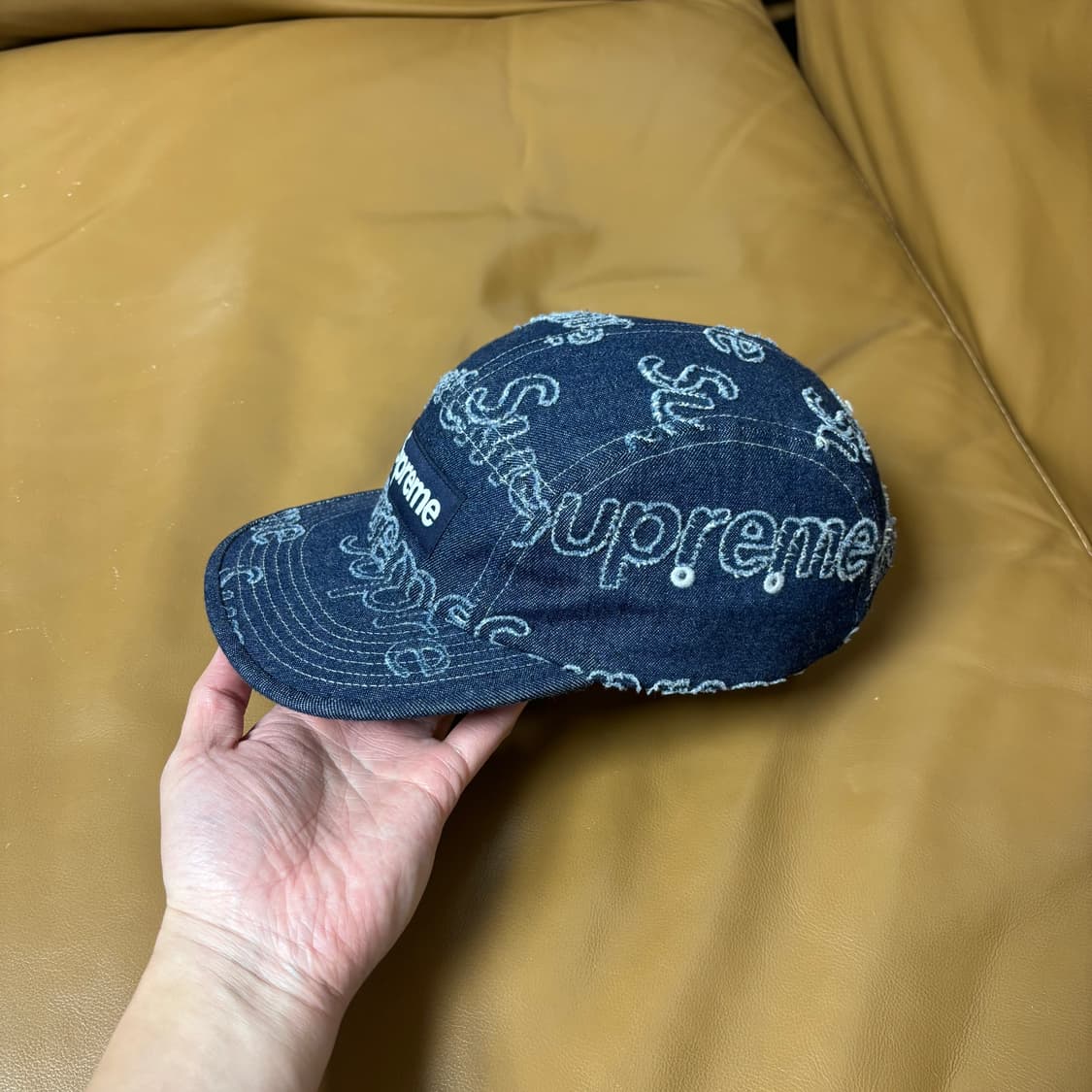 슈프림 캠프캡 모자 박스로고 데님 상품이미지4