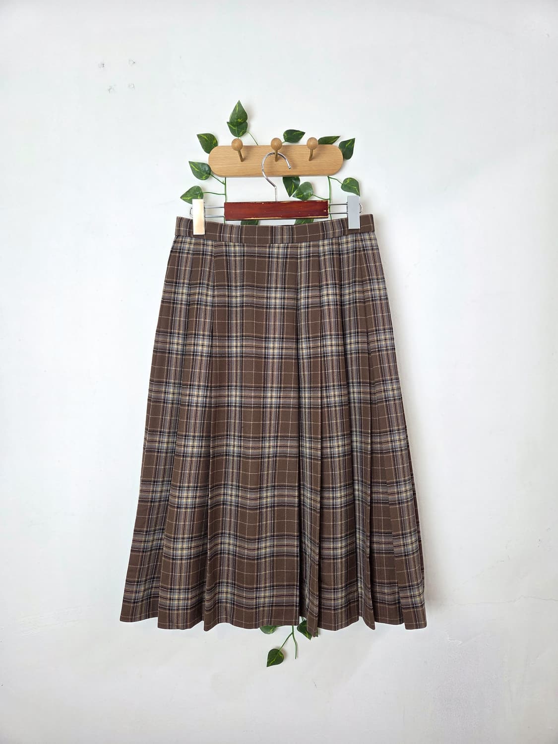 썸머울 체크 롱스커트 상품이미지5