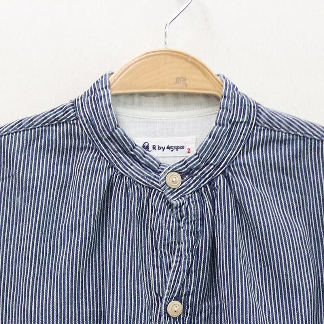 R BY 45RPM 스트라이프 데님 셔츠 61978 상품이미지3
