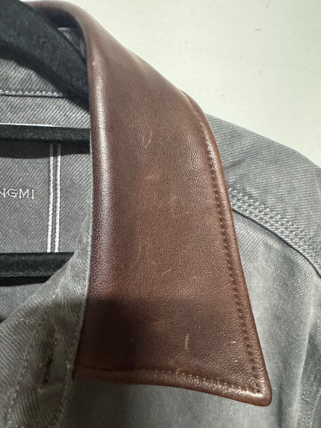 46 우영미 그레이 다잉 데님 셔츠 상품이미지6